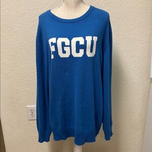 BRÜZER Blue with White FGCU font Sweater Size XL